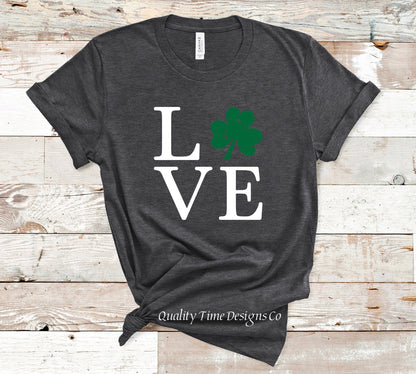 Love Shamrock Four Leaf Clover- St. Patrick’s Day shirt