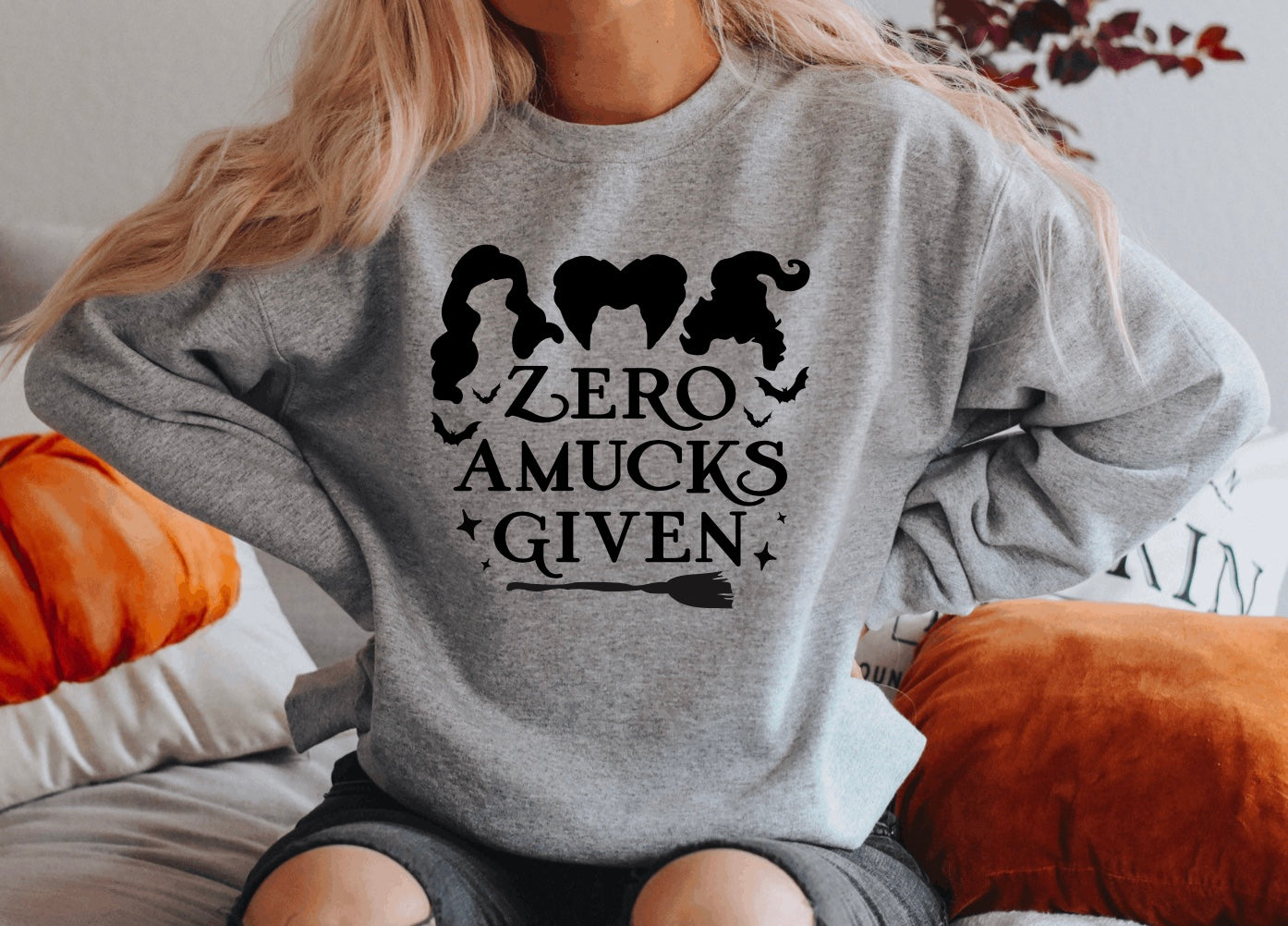 zero amcuks given crewneck sweatshirt