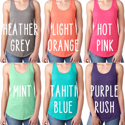 Beaches Booze and Besties- racer back tank top
