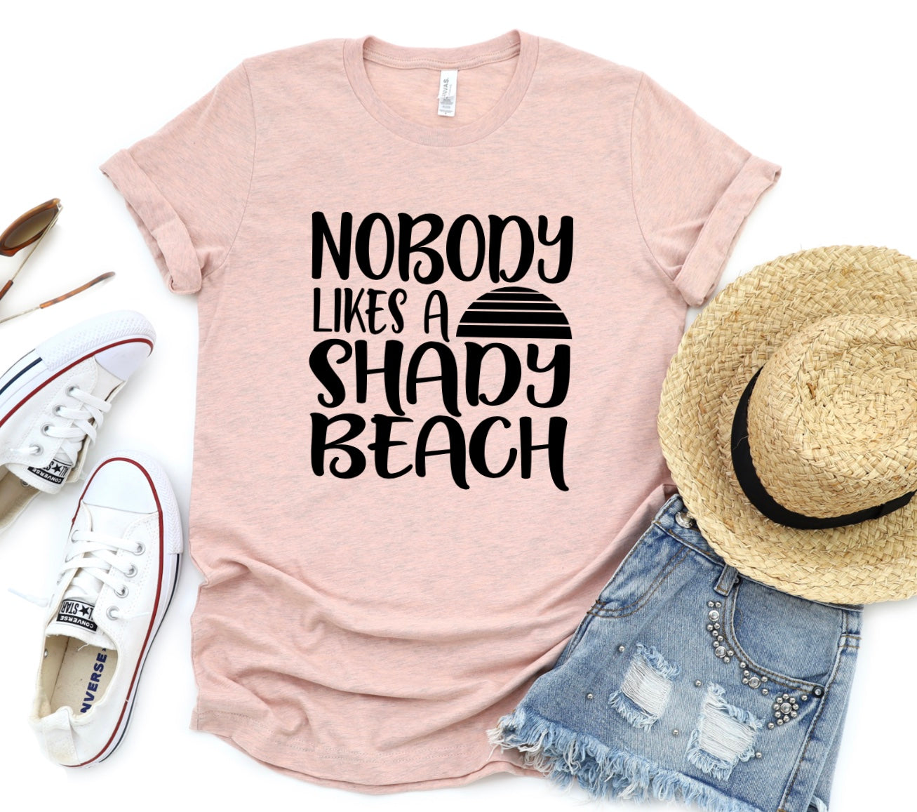Nobody likes a shady beach t-shirt 