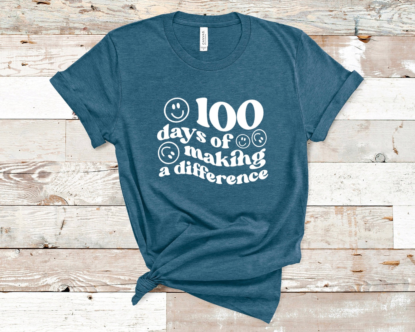 100 Days of Making a Difference- Teacher t-shirt