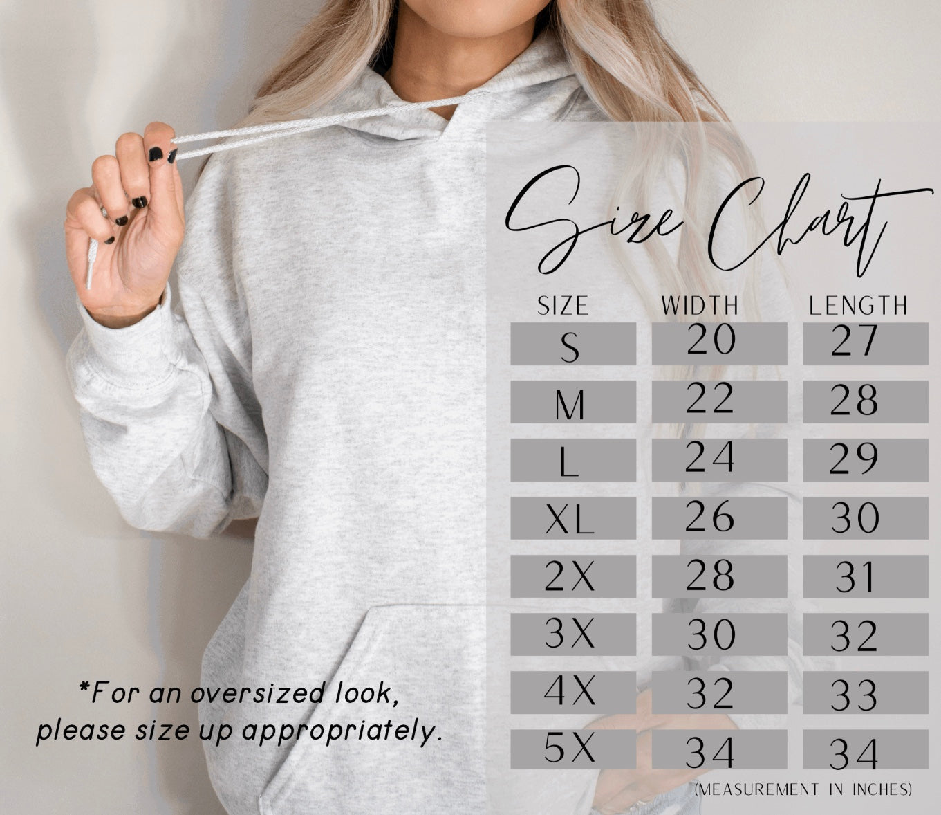 Gildan 18500 unisex hoodie size chart