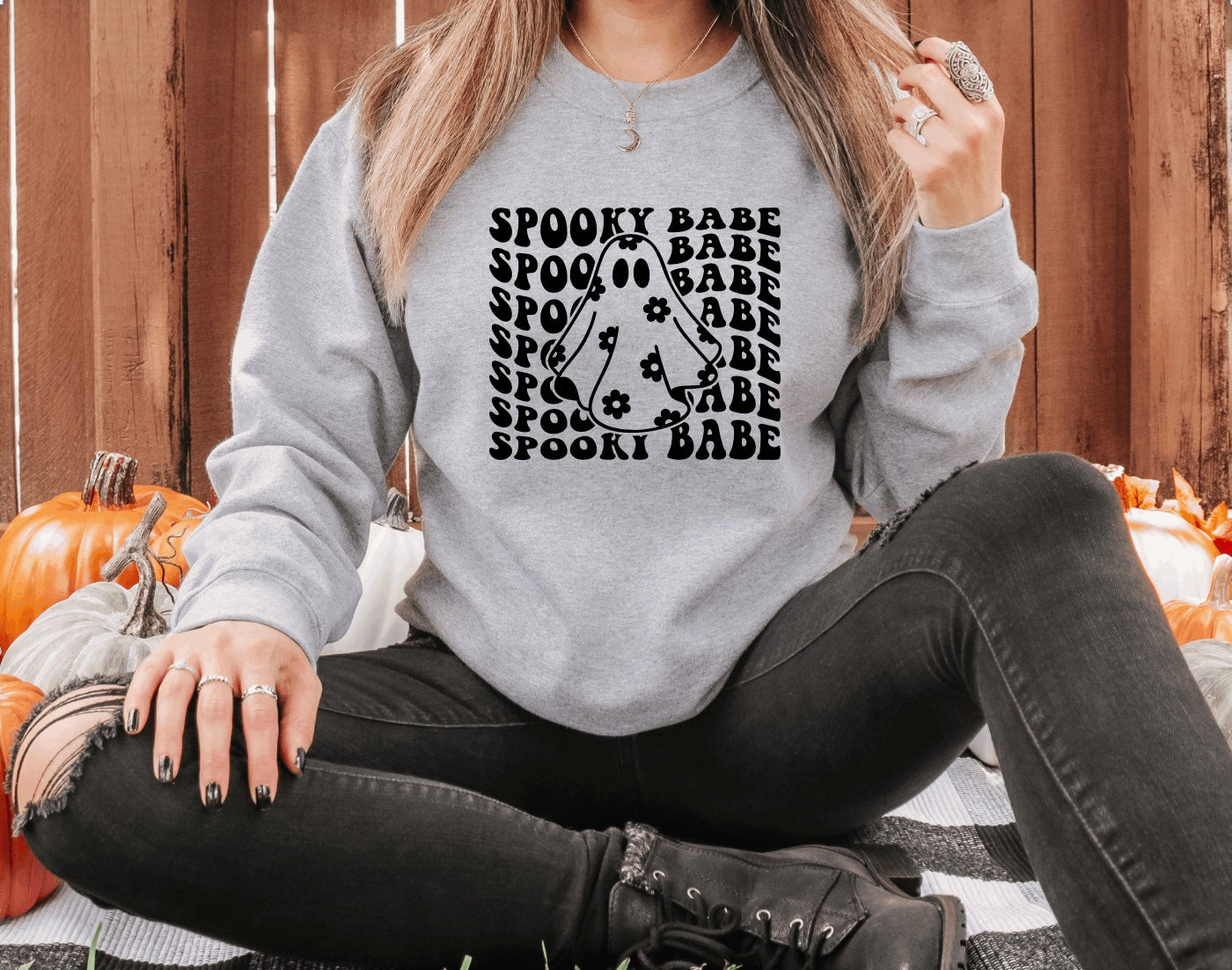 Spooky babe crewneck sweatshirt 