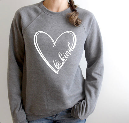 Be kind heart crewneck sweatshirt 