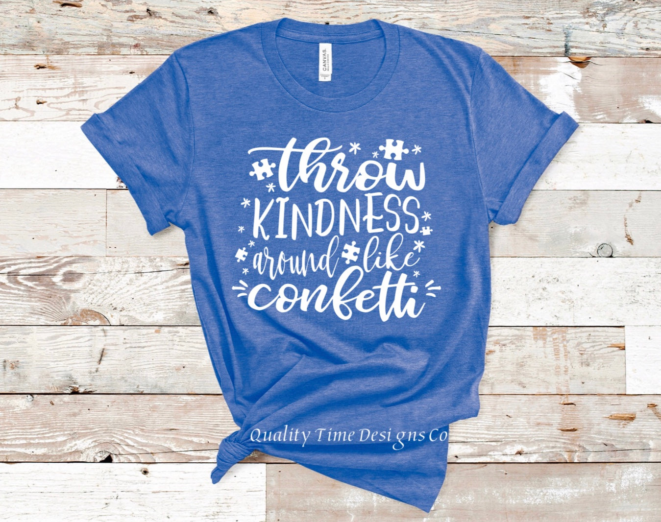 Throw kindness around like confetti autism awareness t shirt 