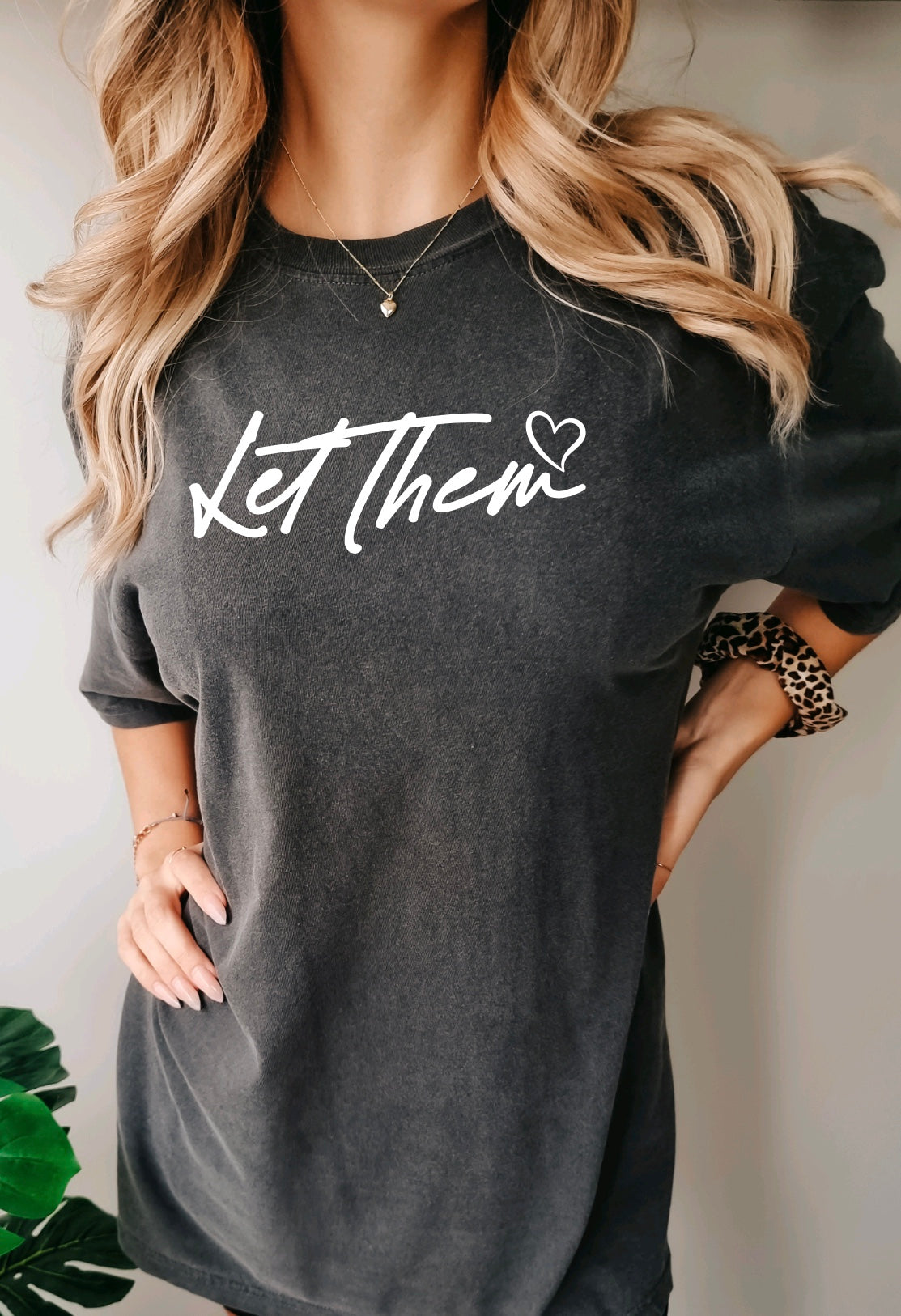 Let Them Comfort Colors t-shirt for women in pepper