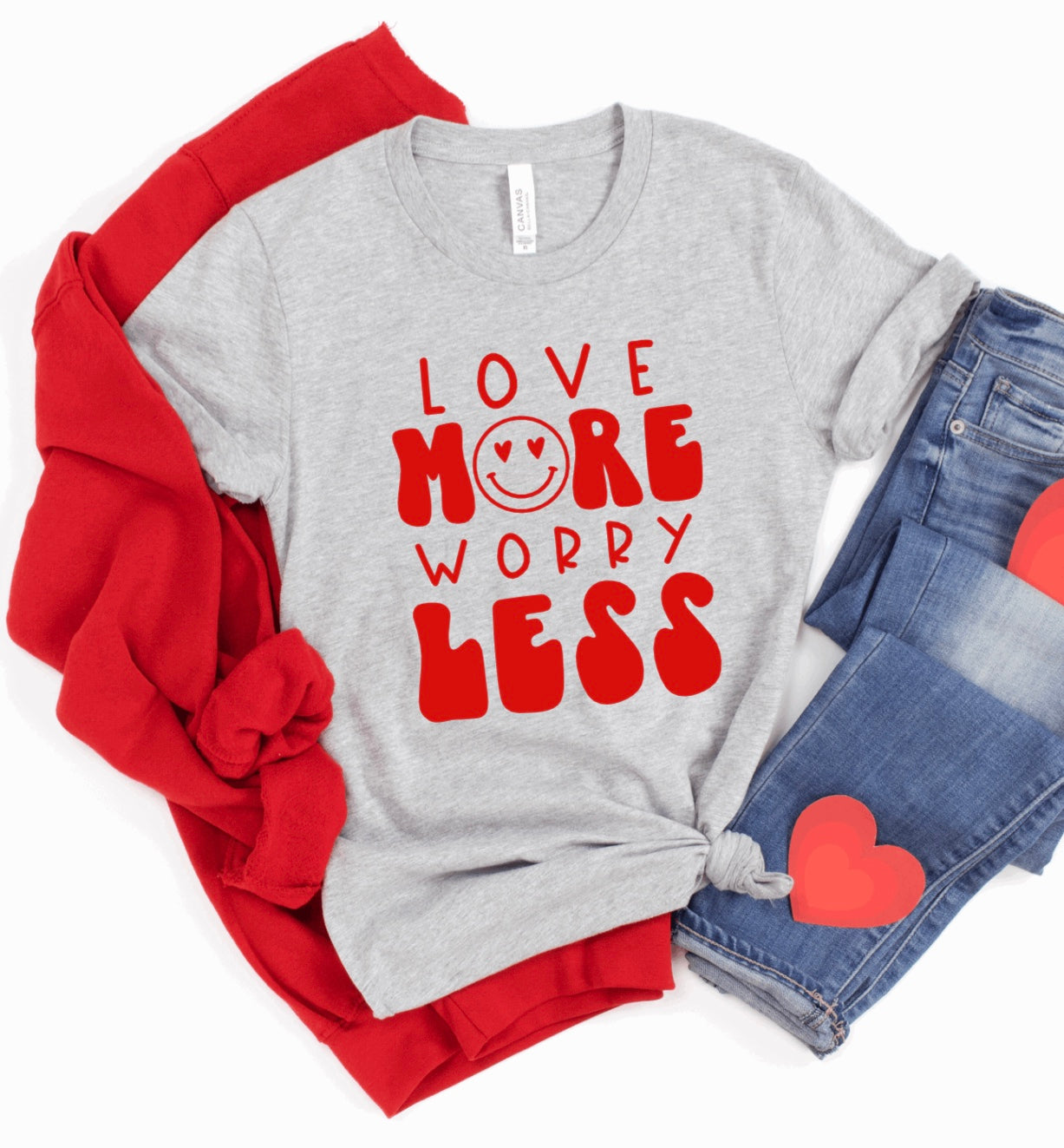 Love more worry less t-shirt 