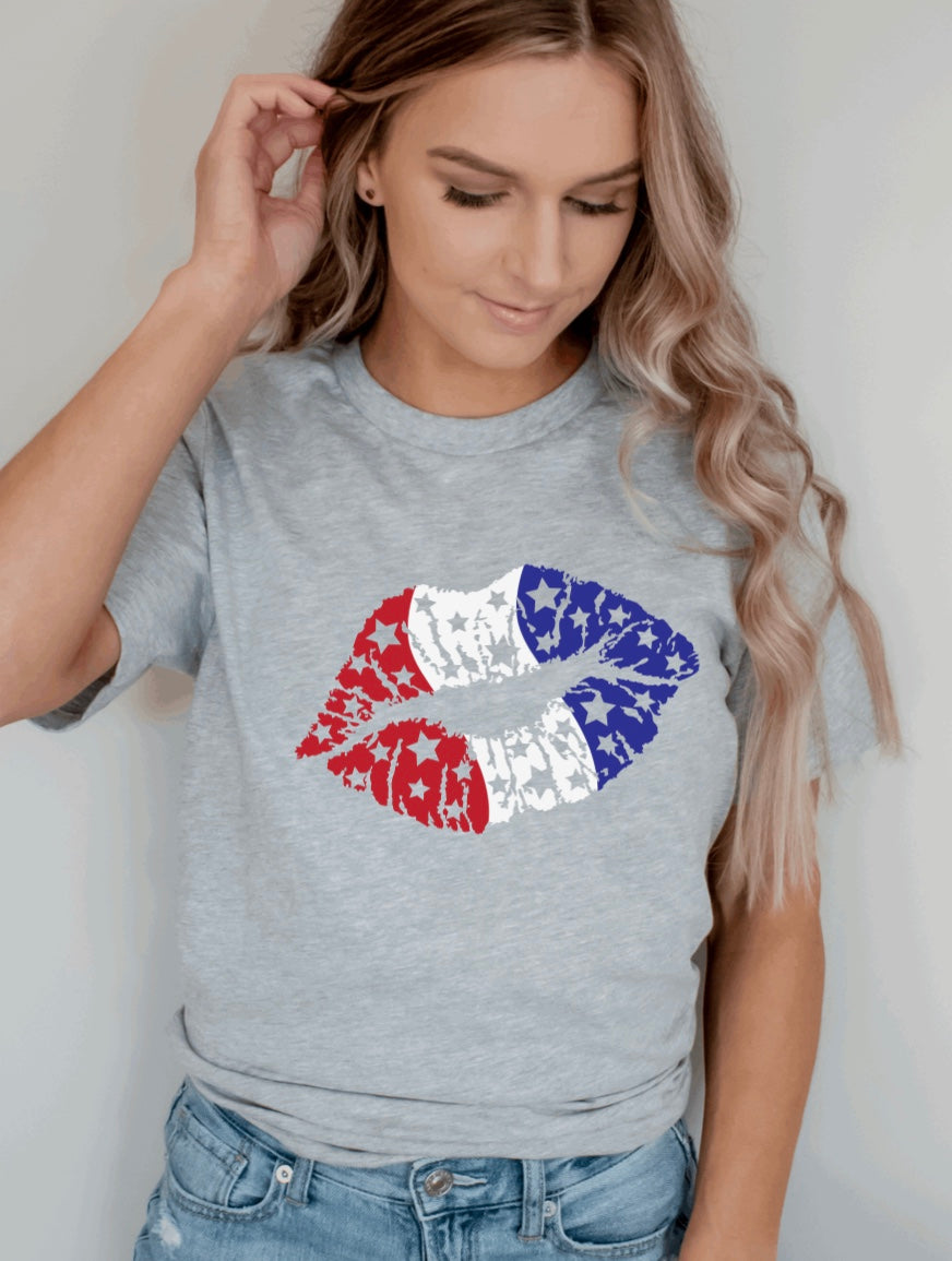 American flag Kiss t-shirt 