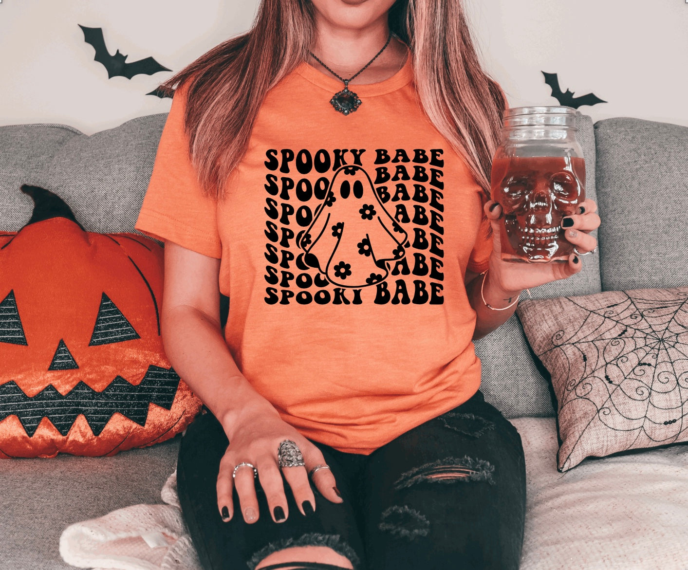 Spooky babe daisy ghost t-shirt 