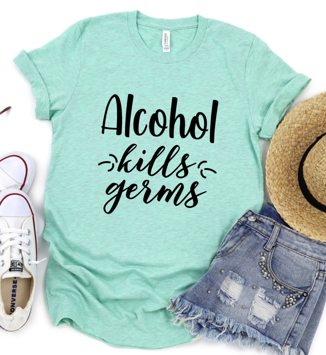 Alcohol kills germs t-shirt 