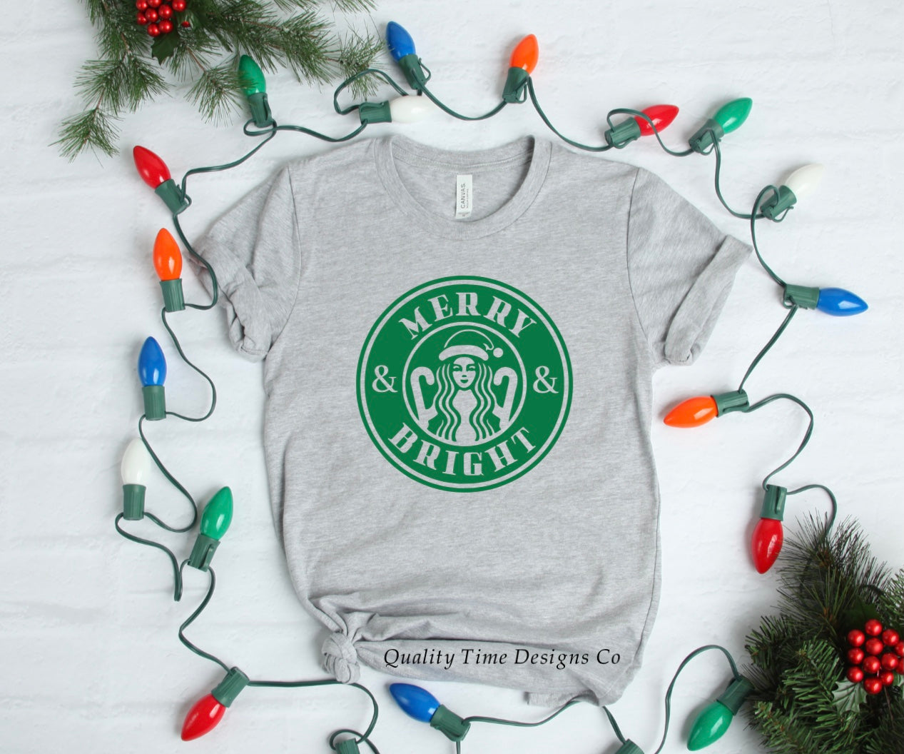 Merry and bright Starbucks t-shirt 
