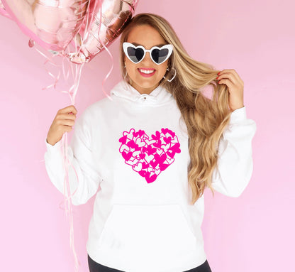 Heart design hoodie