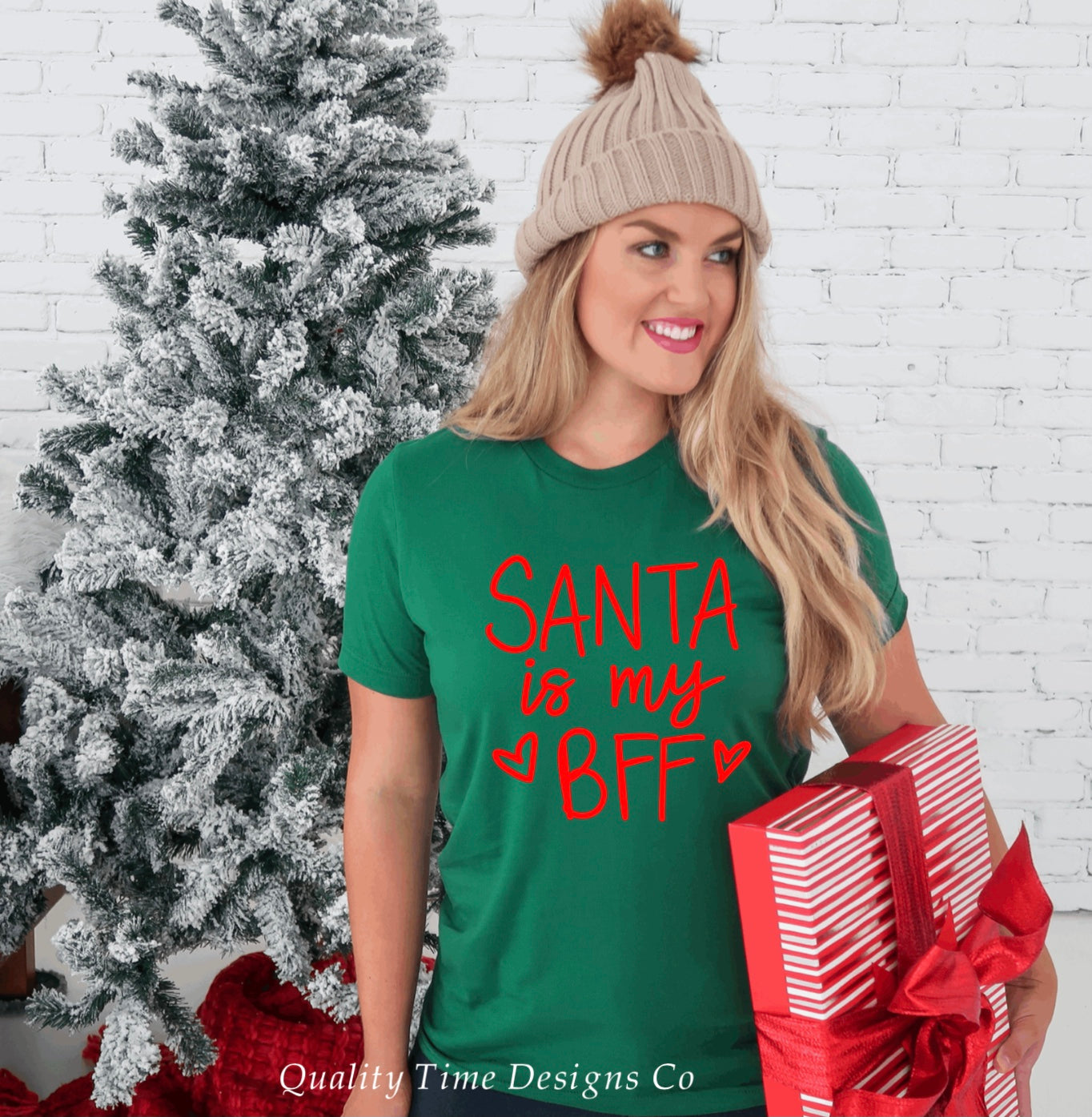 Santa is my BFF t-shirt 