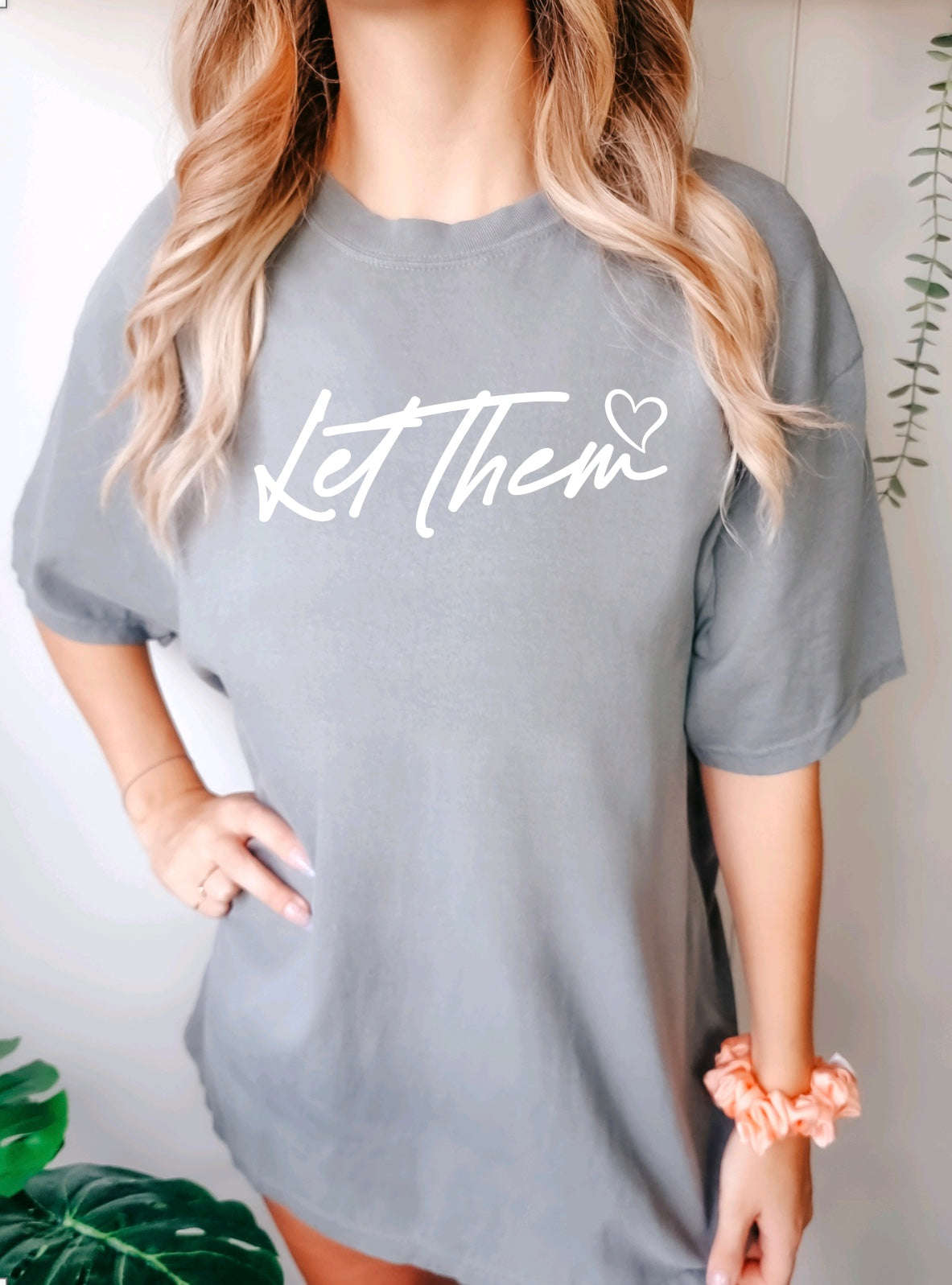 Let Them Comfort Colors t-shirt for women in grey
