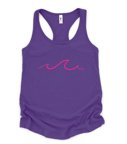 beach wave racerback tank top