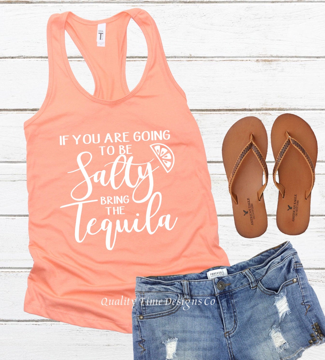 If you are going to be salty bring the tequila racerback tank top 