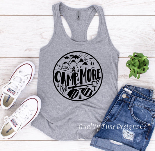 Camp Mode camping racer back tank top 