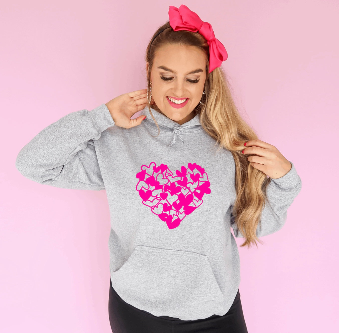 Heart design hoodie