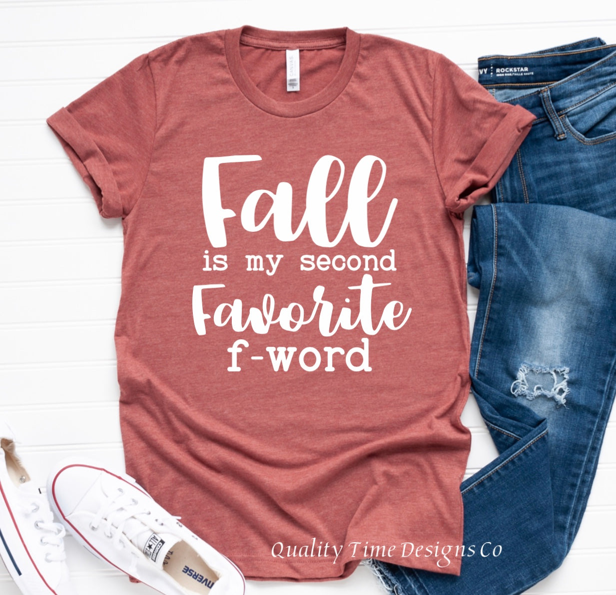 Fall is my second favorite f word t-shirt 