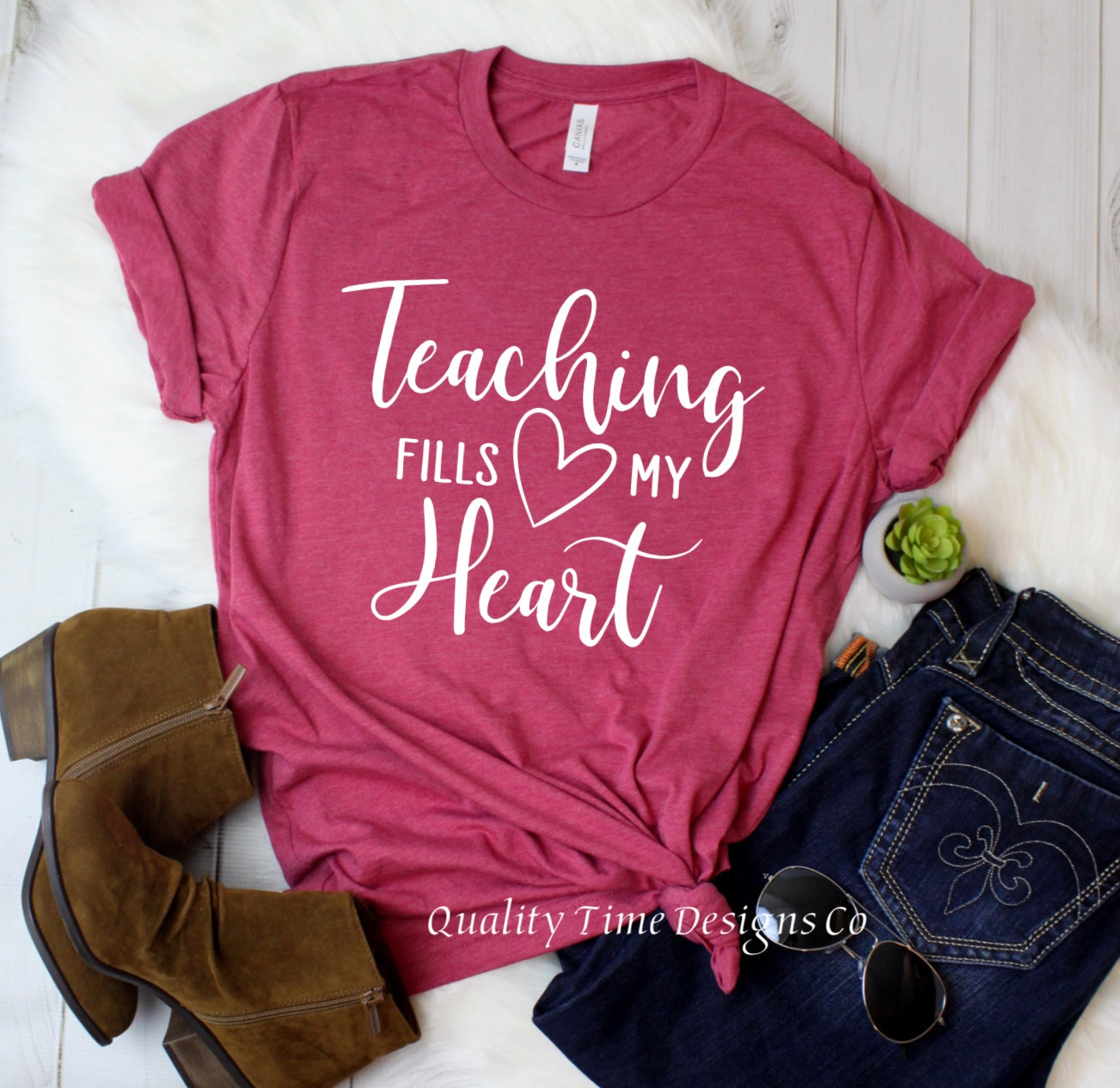 Teaching fills my heart t shirt
