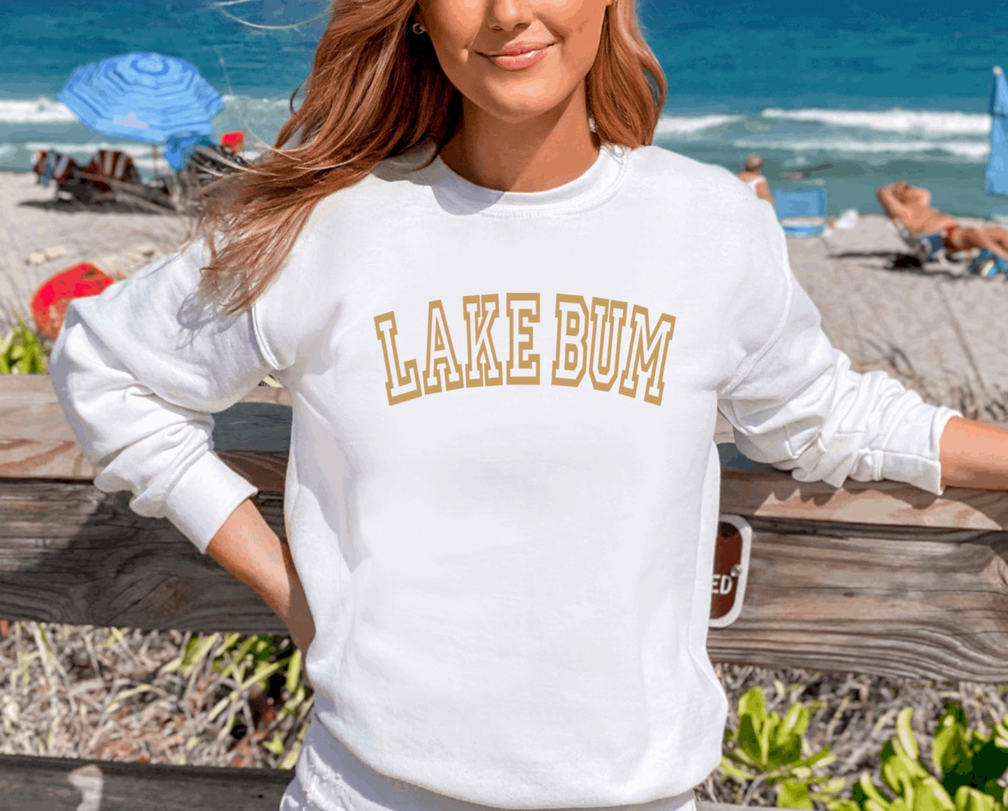 Lake bum crewneck sweatshirt 