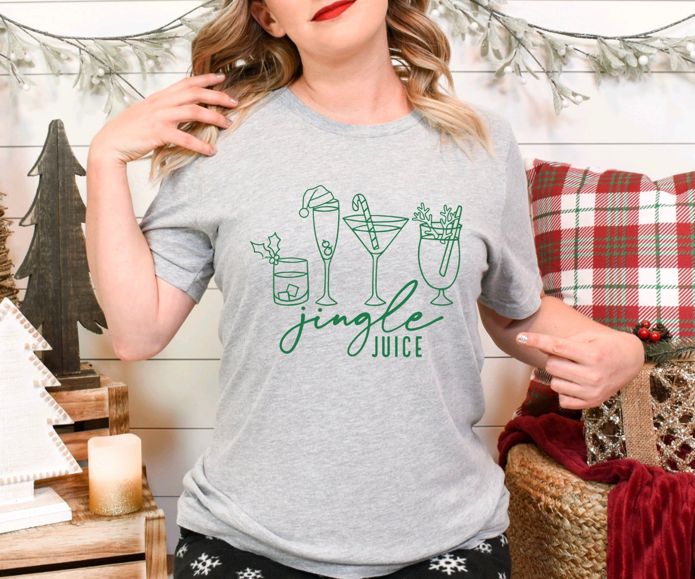 Jingle Juice- unisex Christmas t-shirt for women