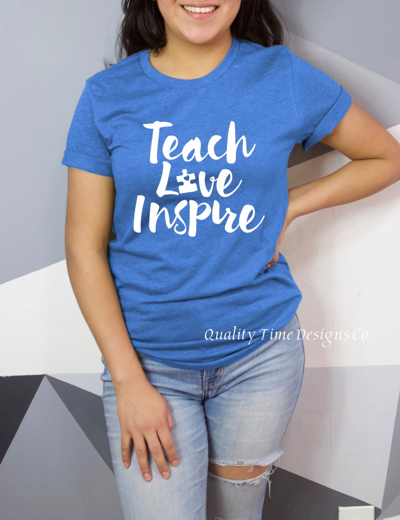 Teach Love Inspire autism awareness t shirt