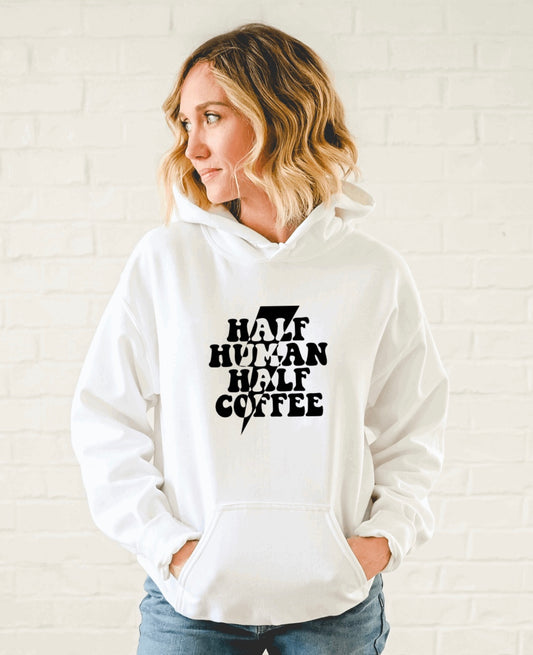 Half human half coffee hoodie 
