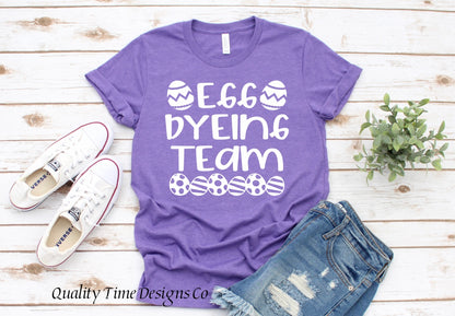 Egg dying team Easter t-shirt 