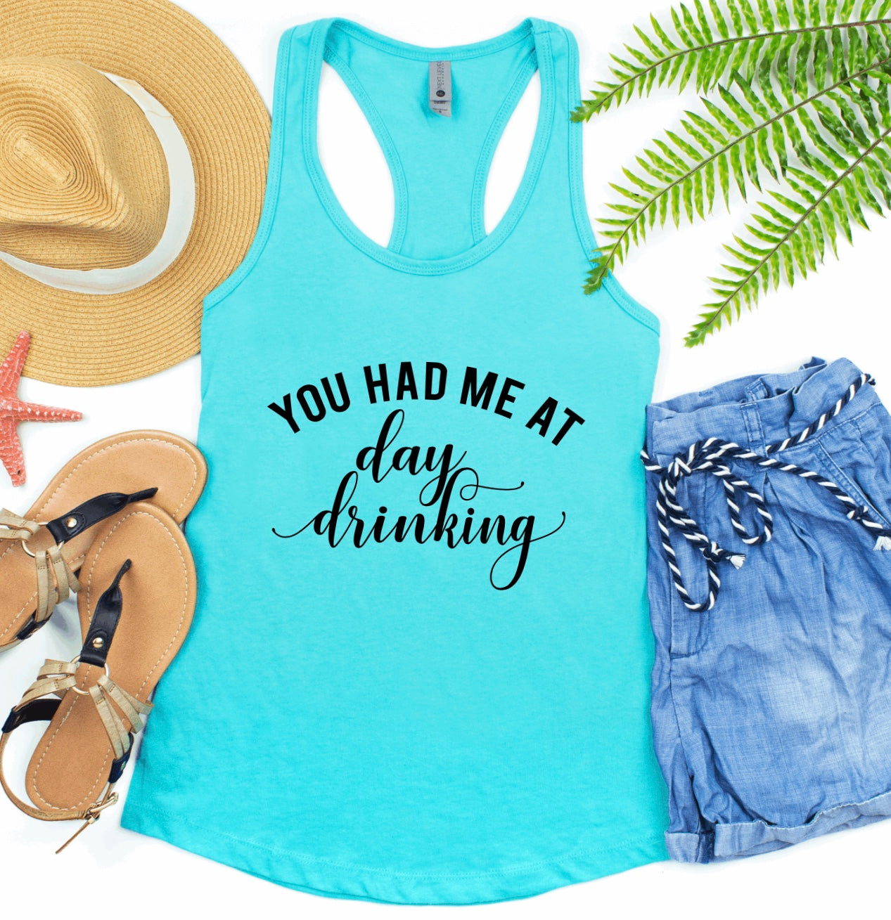 You had me at day drinking racerback tank top