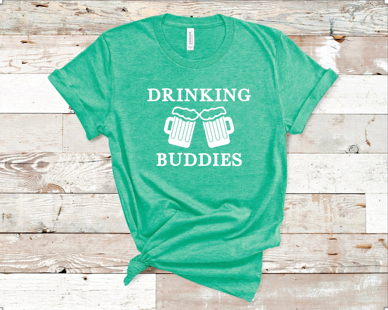 Drinking buddies st. Patrick’s day unisex t-shirt in heather green