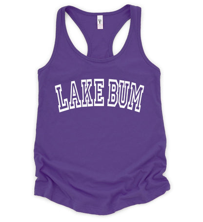 lake bum racerback tank top