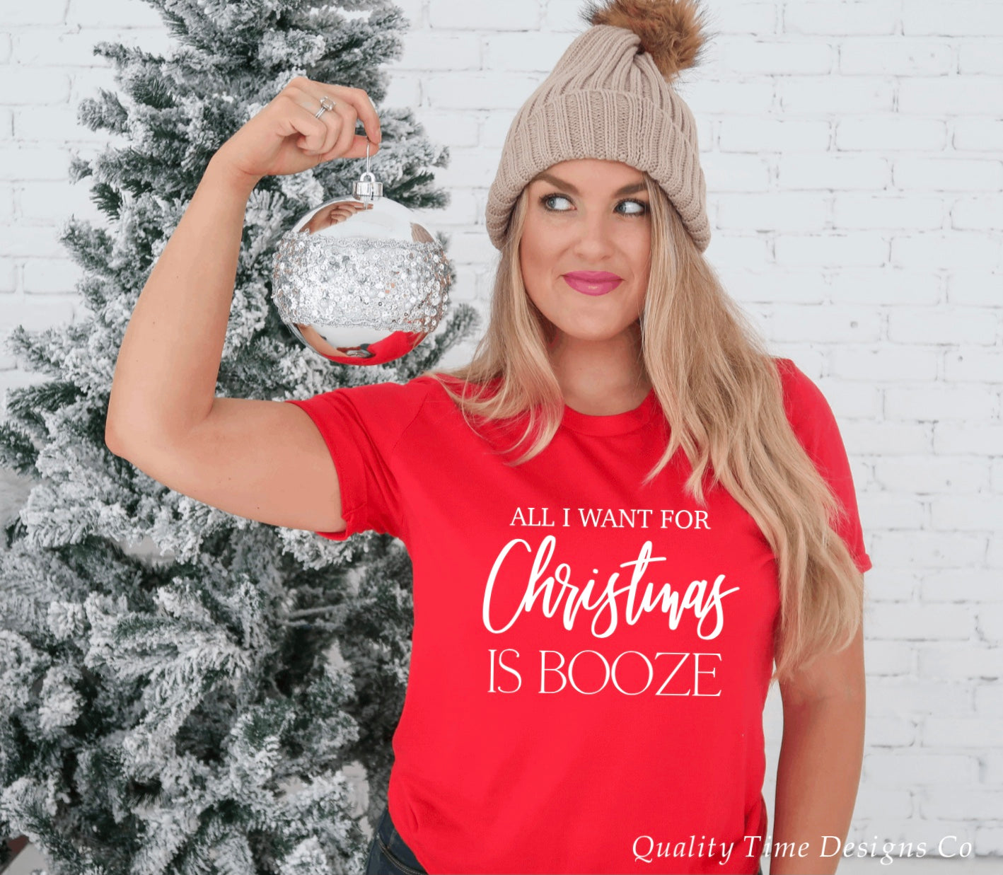 All I Want for Christmas is Booze t-shirt 