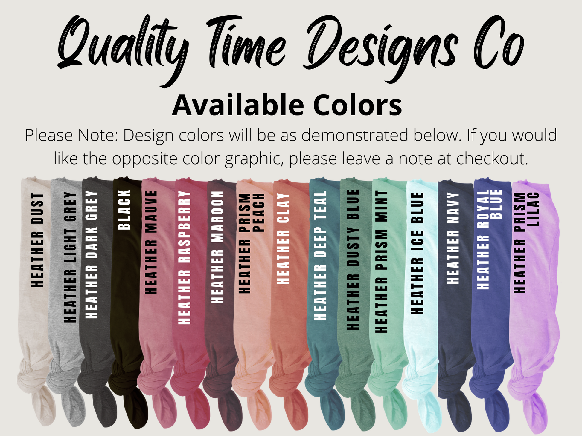 Quality Time Designs Co available colors