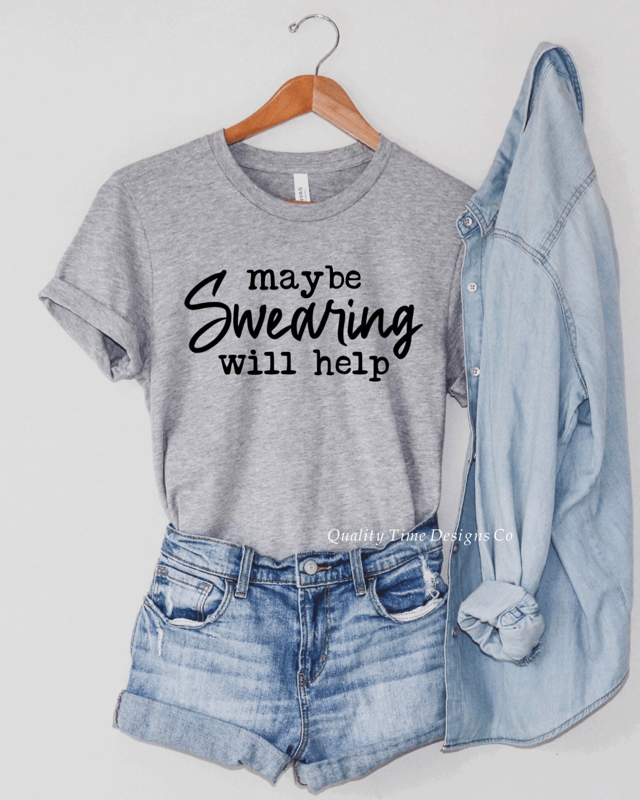 Maybe swearing will help t-shirt 