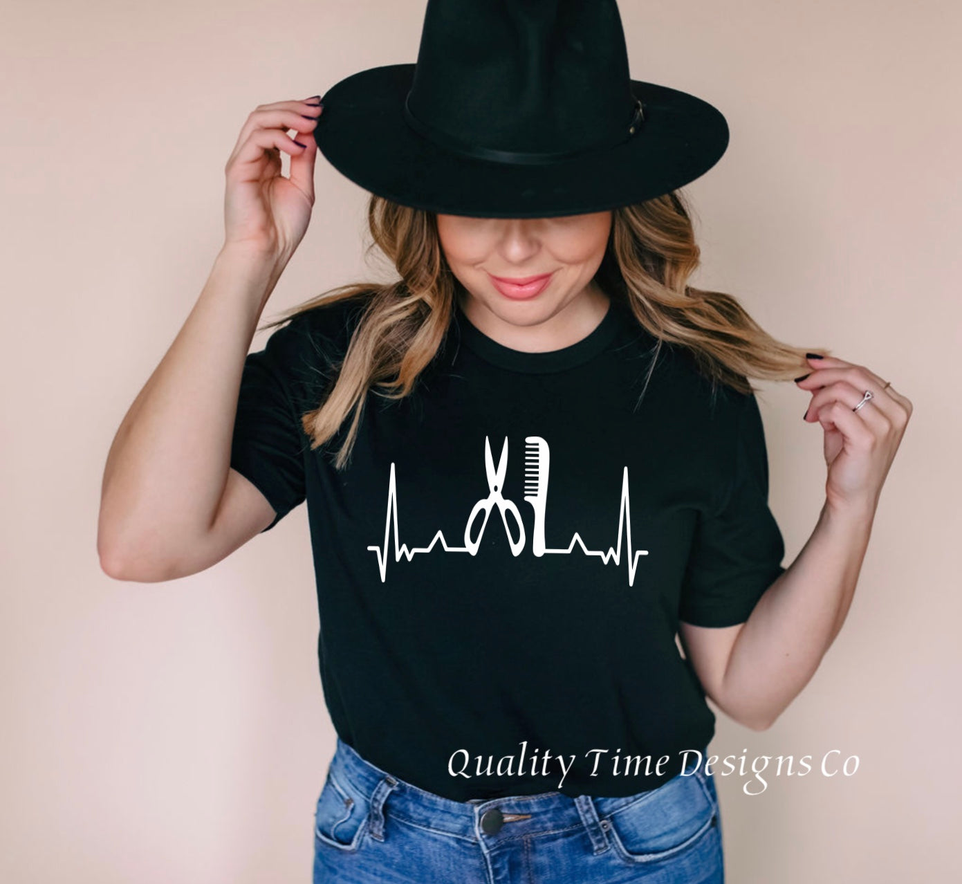 Hairstylist heartbeat t-shirt