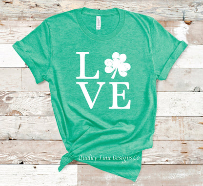 Love Shamrock Four Leaf Clover- St. Patrick’s Day shirt