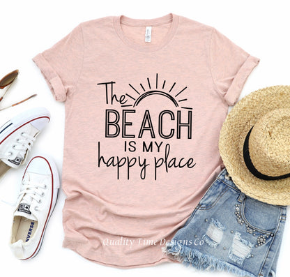 The beach is my happy place t-shirt 