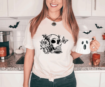 Floral skull t-shirt 