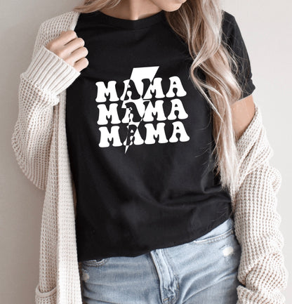 mama retro lightening t-shirt