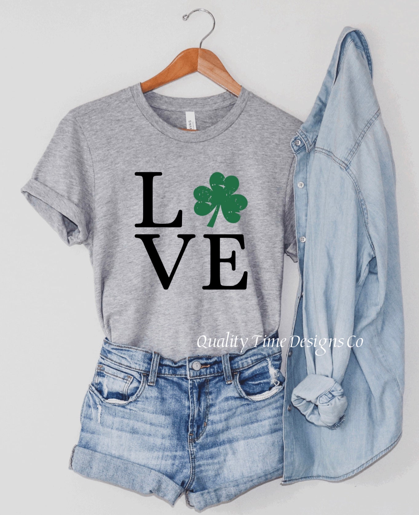 Love Shamrock Four Leaf Clover- St. Patrick’s Day shirt