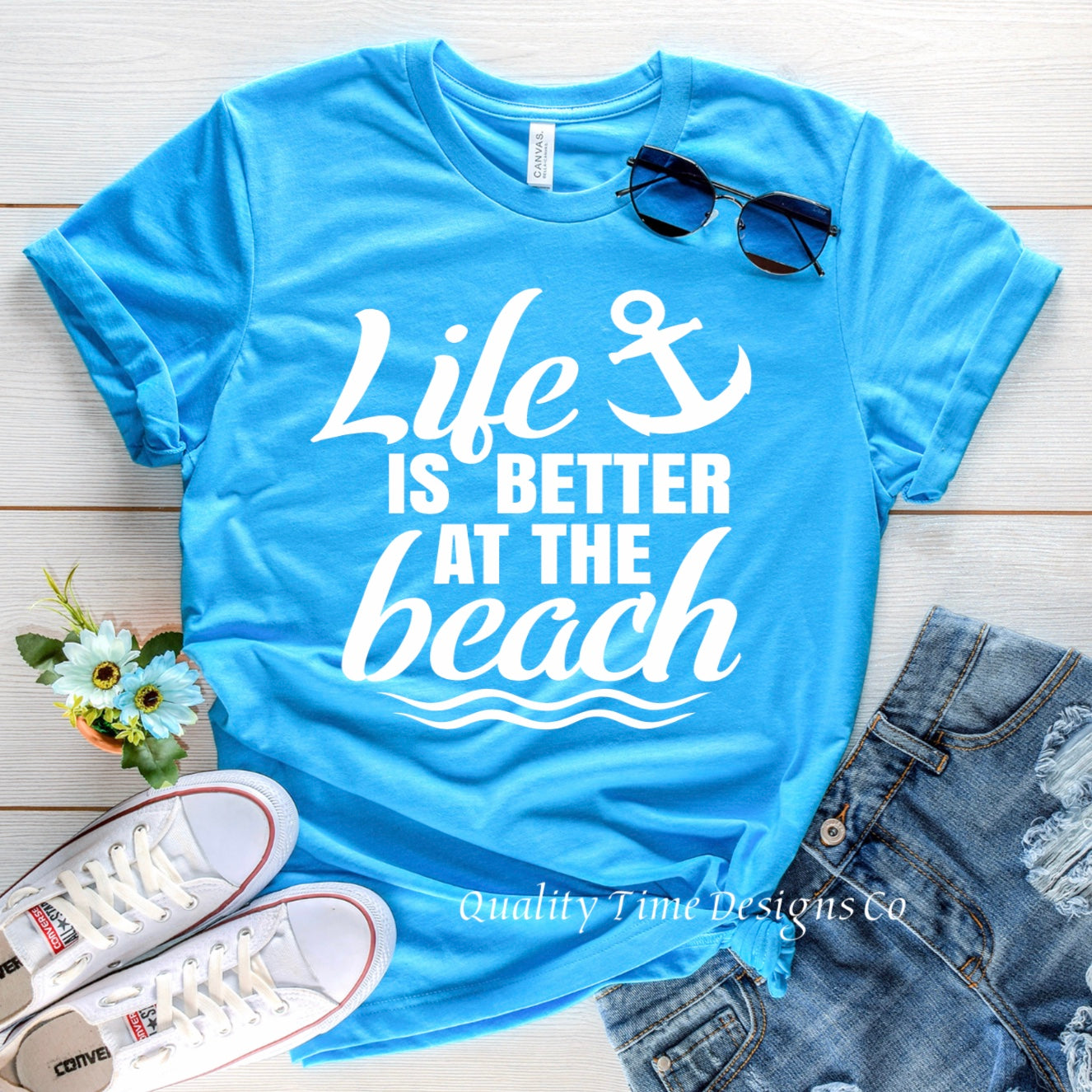 Life is better at the beach t-shirt 
