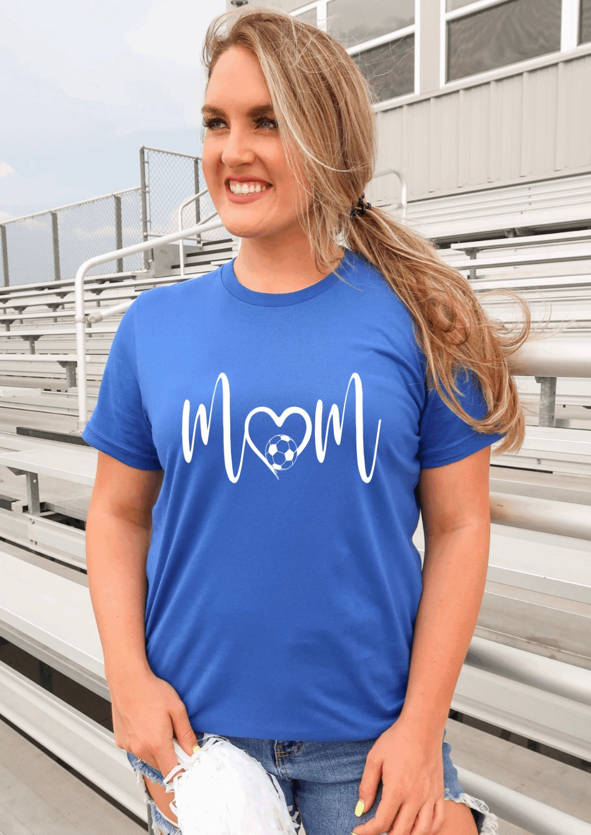 Soccer mom heart t-shirt 